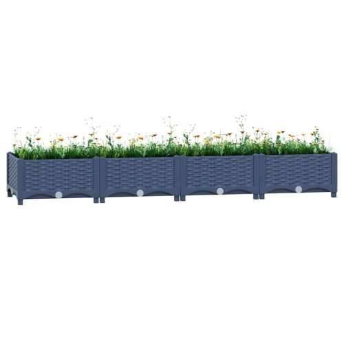 Povišena gredica 160x40x23 cm od polipropilena - Plavo-siva 160 x 40 x 23 cm 1 Cijena