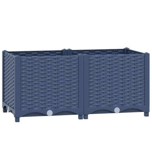 Povišena gredica 80x40x38 cm od polipropilena - Plavo-siva 80 x 40 x 38 cm 1 Cijena