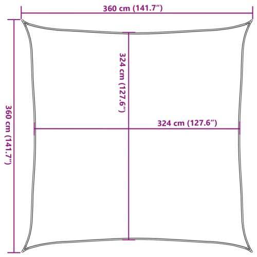 Jedro za zaštitu od sunca 160 g/m² svjetlozeleno 3,6x3,6 m HDPE - Svijetlo zelena 3.6 x 3.6 m 1 Cijena