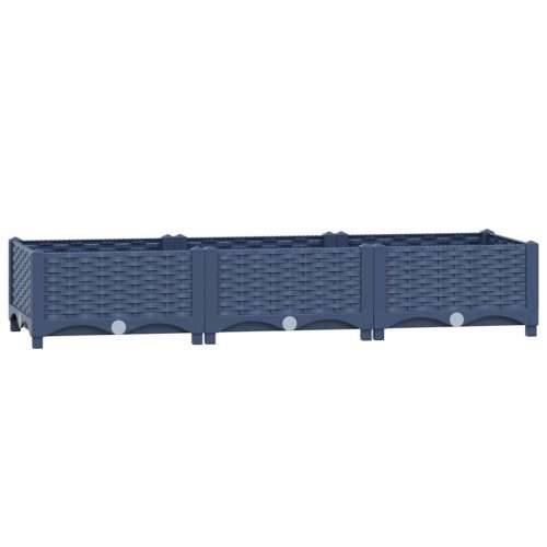 Povišena gredica 120x40x23 cm od polipropilena - Plavo-siva 120 x 40 x 23 cm 1 Cijena