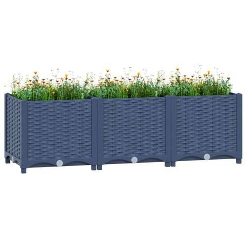 Povišena gredica 120x40x38 cm od polipropilena - Plavo-siva 120 x 40 x 38 cm 1 Cijena