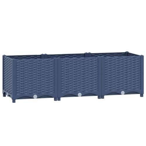Povišena gredica 120x40x38 cm od polipropilena - Plavo-siva 120 x 40 x 38 cm 1 Cijena