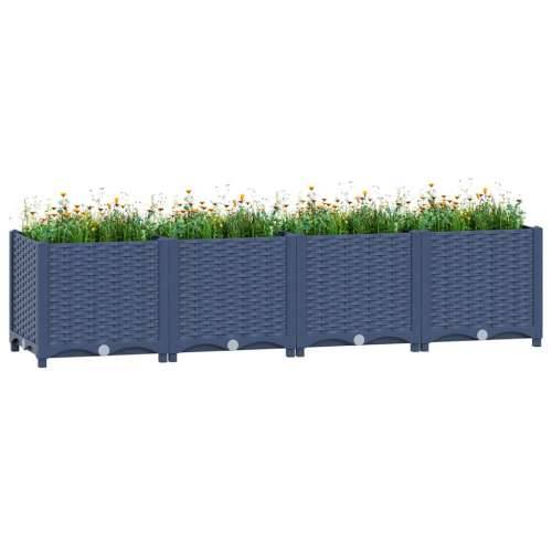 Povišena gredica 160x40x38 cm od polipropilena - Plavo-siva 160 x 40 x 38 cm 1 Cijena