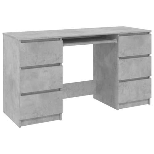 Pisaći stol siva boja betona 140 x 50 x 77 cm od iverice Cijena