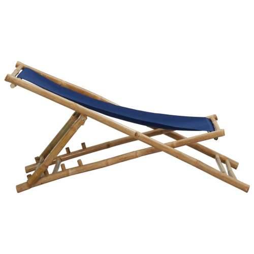 Ležaljka od bambusa i platna modra Cijena