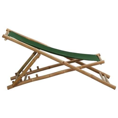 Ležaljka od bambusa i platna zelena Cijena