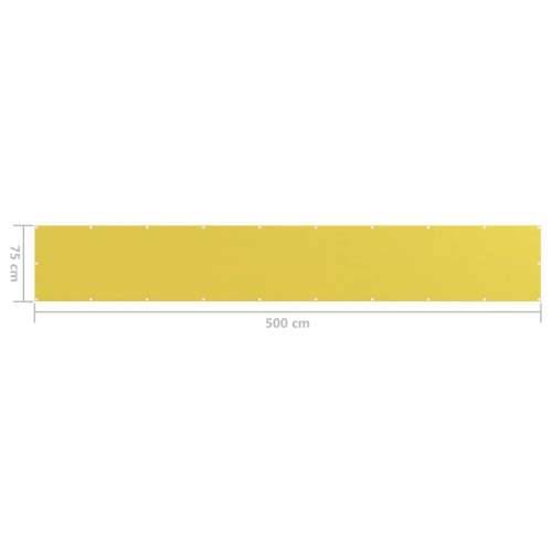 Balkonski zastor žuti 75 x 500 cm HDPE Cijena