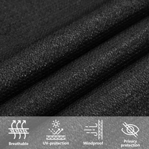 Jedro za zaštitu od sunca 160 g/m² crno 3,6 x 3,6 m HDPE - Crna 3.6 x 3.6 m 1 Cijena