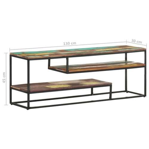 TV ormarić 130 x 30 x 45 cm od masivnog obnovljenog drva - 1 masivno obnovljeno drvo Cijena