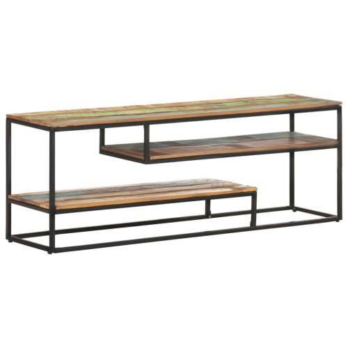 TV ormarić 130 x 30 x 45 cm od masivnog obnovljenog drva - 1 masivno obnovljeno drvo Cijena