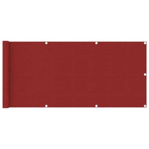 Balkonski zastor crveni 75 x 400 cm HDPE Cijena