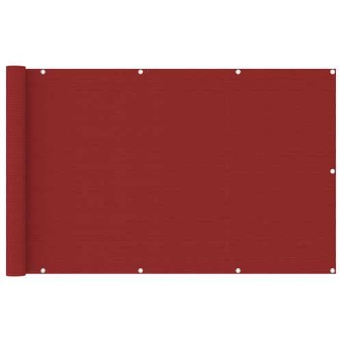 Balkonski zastor crveni 120 x 600 cm HDPE Cijena