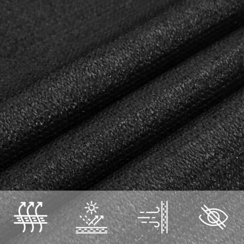Jedro za zaštitu od sunca 160 g/m² crno 4,5 x 4,5 m HDPE - Crna 4.5 x 4.5 m 1 Cijena