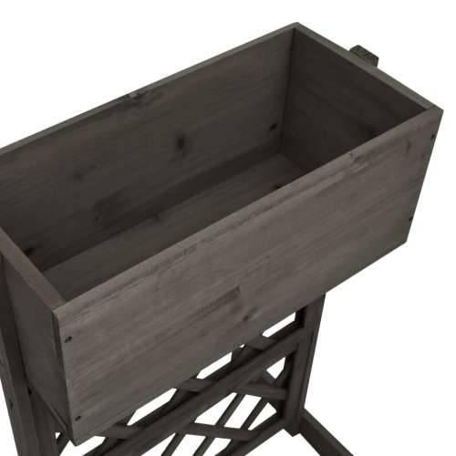 Vrtna sadilica s rešetkom siva 45x30x74 cm od masivne jelovine - Siva 1 Cijena