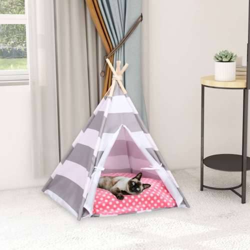 Šator tipi za mačke od breskvine kore prugasti 60 x 60 x 70 cm Cijena