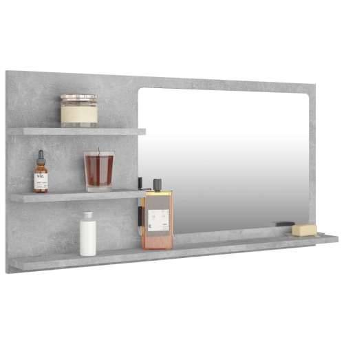 Kupaonsko ogledalo boja betona 90x10,5x45 cm konstruirano drvo - Beton siva 1 Cijena