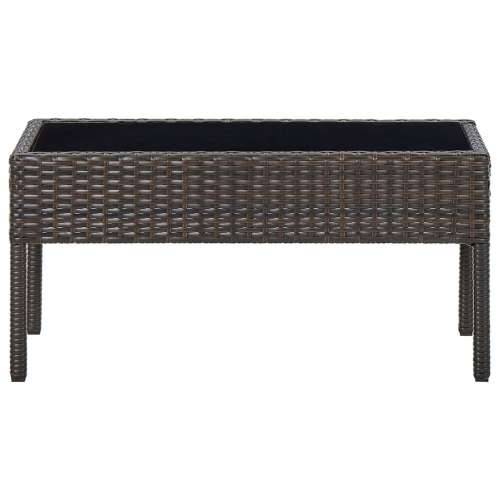 Vrtni stol smeđi 75 x 40 x 37 cm od poliratana - Smeđa 1 Cijena