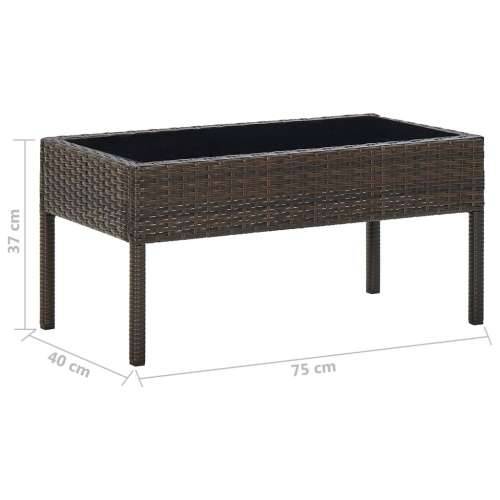 Vrtni stol smeđi 75 x 40 x 37 cm od poliratana - Smeđa 1 Cijena