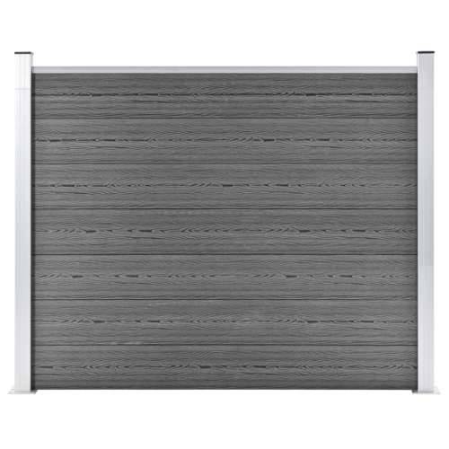 Panel za ogradu WPC 180 x 146 cm sivi