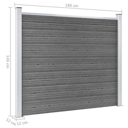 Panel za ogradu WPC 180 x 146 cm sivi Cijena