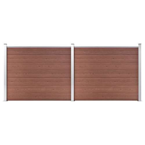 Set panela za ogradu WPC 353 x 146 cm smeđi Cijena