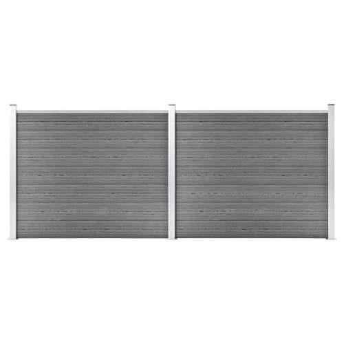 Set panela za ogradu WPC 353 x 146 cm sivi Cijena
