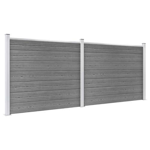Set panela za ogradu WPC 353 x 146 cm sivi Cijena