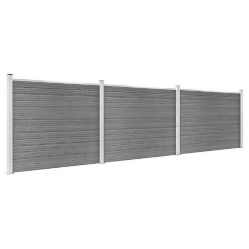 Set panela za ogradu WPC 526 x 146 cm sivi Cijena