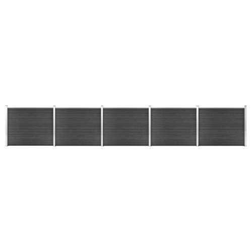 Set panela za ogradu WPC 872 x 146 cm sivi