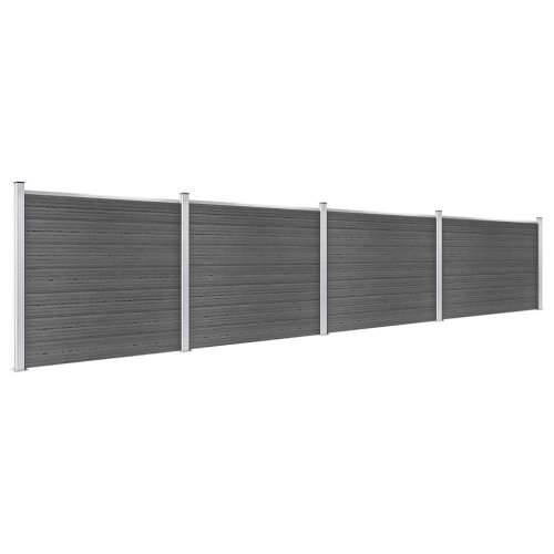 Set panela za ogradu WPC 699 x 146 cm crni Cijena