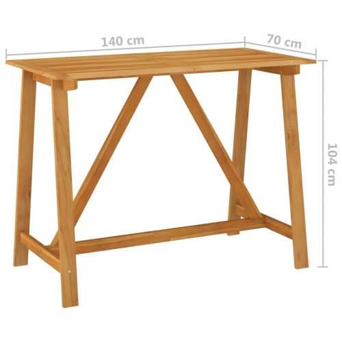 Vrtni barski stol 140 x 70 x 104 cm od masivnog bagremovog drva Cijena