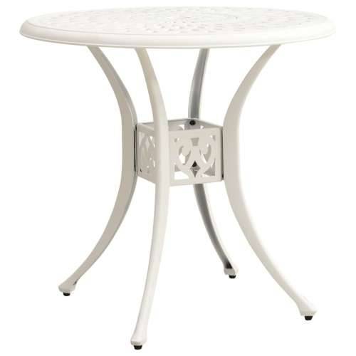 Vrtni stol bijeli 78 x 78 x 72 cm od lijevanog aluminija