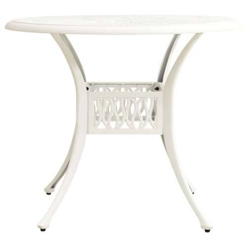 Vrtni stol bijeli 90 x 90 x 74 cm od lijevanog aluminija Cijena