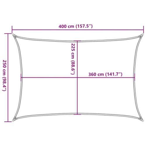 Jedro za zaštitu od sunca 160 g/m² krem 2,5 x 4 m HDPE  - Krema 2.5 x 4 m 1 Cijena