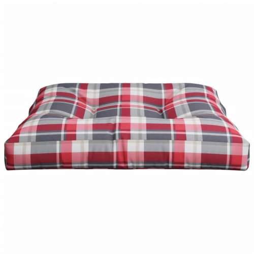 Jastuk za palete crveni karirani 70 x 70 x 12 cm od tkanine Cijena