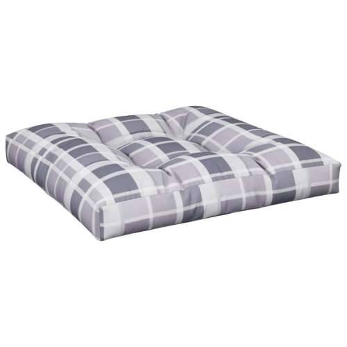 Jastuk za palete sivi karirani 70 x 70 x 12 cm od tkanine Cijena