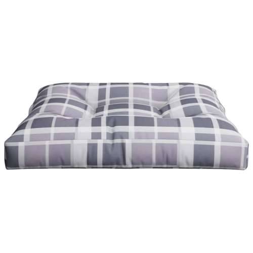 Jastuk za palete sivi karirani 70 x 70 x 12 cm od tkanine Cijena