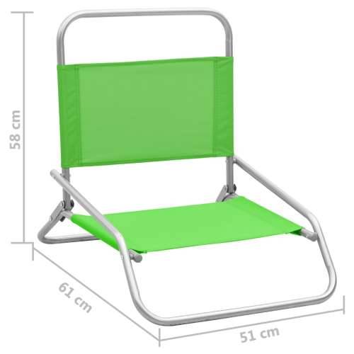 Sklopive stolice za plažu od tkanine 2 kom zelene Cijena