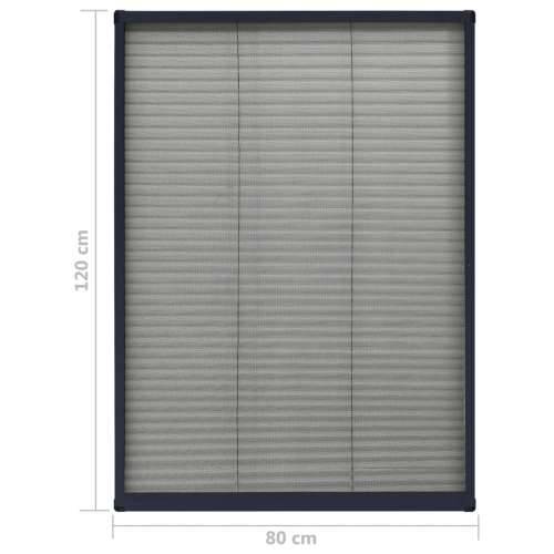 Zaslon protiv insekata za prozore antracit 80 x 120 cm aluminij Cijena