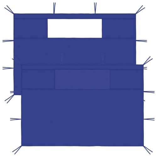Bočni zidovi za sjenicu s prozorima 2 kom plavi (315307) Cijena