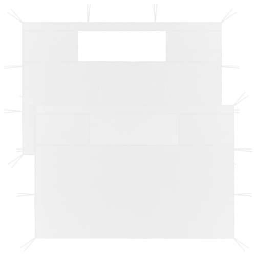 Bočni zidovi za sjenicu s prozorima 2 kom bijeli (315309) Cijena