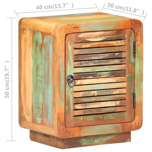 Noćni ormarić 40 x 30 x 50 cm od masivnog obnovljenog drva - 1 masivno obnovljeno drvo Cijena