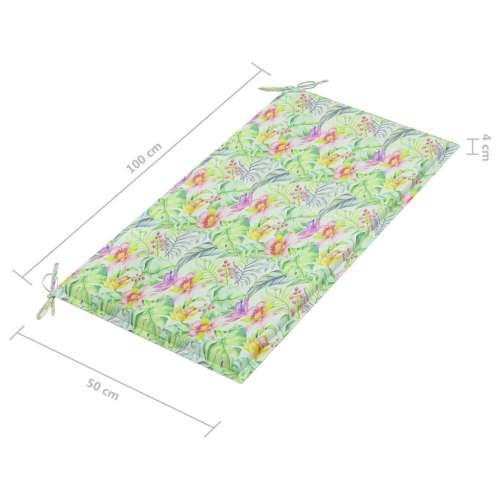 Jastuk za vrtnu klupu uzorak lišća 100x50x3 cm tkanina Oxford Cijena