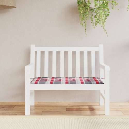 Jastuk za vrtnu klupu crveni karirani 100x50x3cm tkanina Oxford Cijena