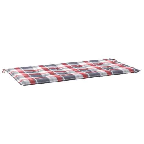 Jastuk za vrtnu klupu crveni karirani 100x50x3cm tkanina Oxford Cijena