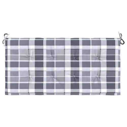 Jastuk za vrtnu klupu sivi karirani 120x50x4 cm tkanina Oxford - Sivi karirani uzorak 120 x 50 x 3 cm 1 Cijena