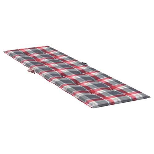 Jastuk za ležaljku crveni karirani (75 + 105) x 50 x 4 cm - Crveni karirani uzorak 1 Cijena