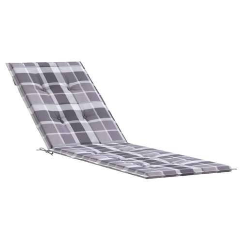Jastuk za ležaljku sivi karirani (75 + 105) x 50 x 3 cm Cijena