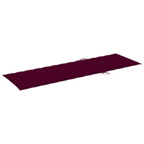 Jastuk za ležaljku crvena boja vina 200 x 70 x 3 cm od tkanine Cijena