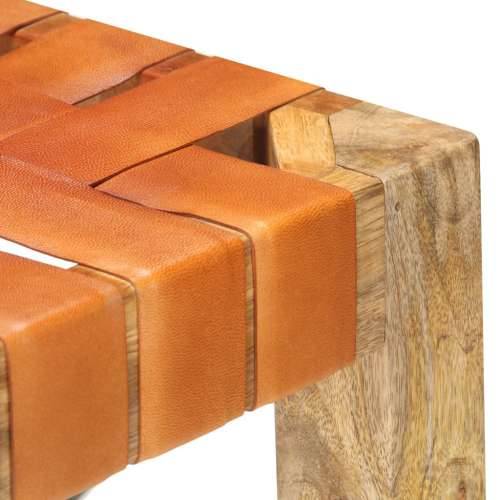 Barski stolci od prave kože 2 kom smeđi 60 cm - Smeđa 60 cm 2 Cijena
